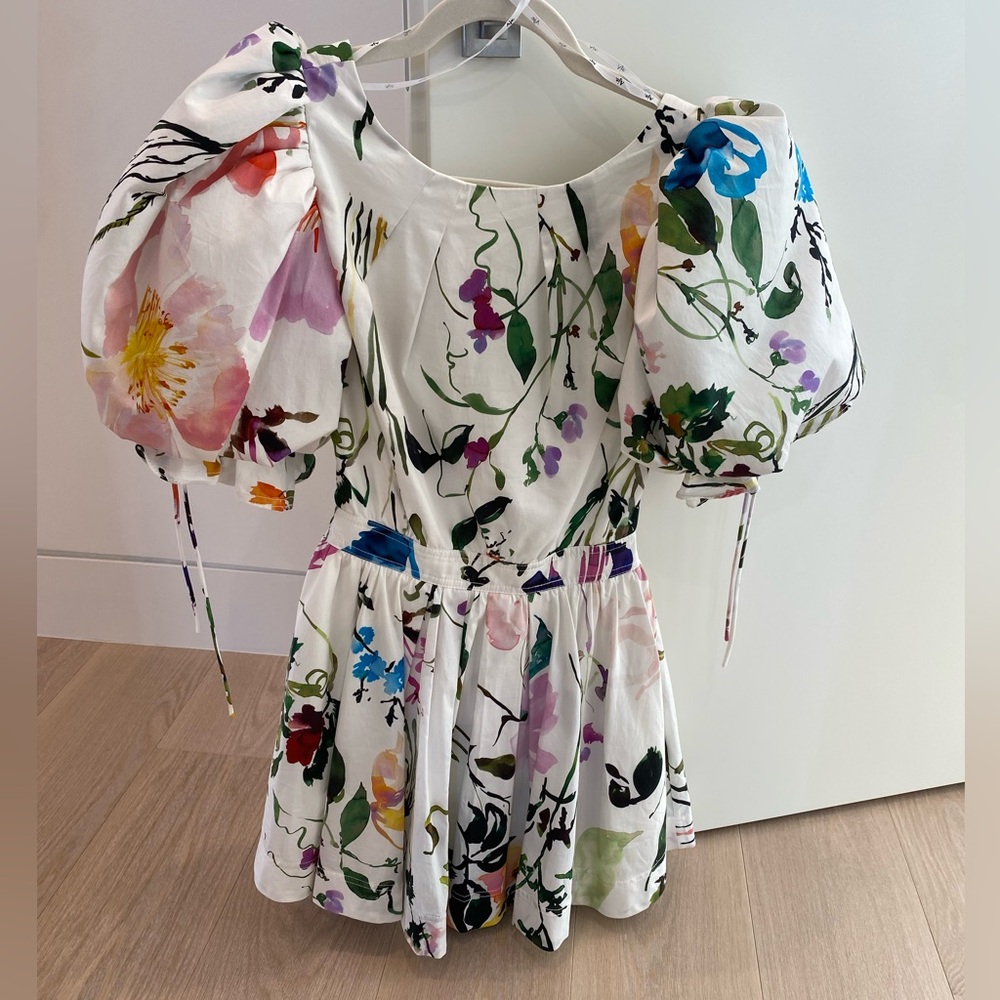 Aje Drift Puff Sleeve Cotton Mini Dress - Picture 4 of 7